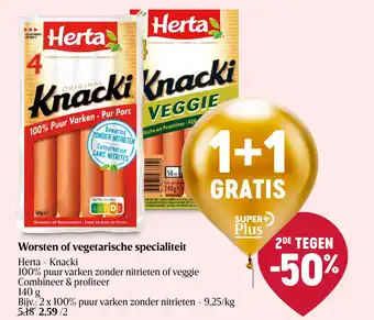 Delhaize Worsten of vegetarische specialiteit aanbieding