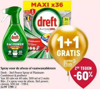 Delhaize Spray voor de afwas of vaatwastabletten aanbieding