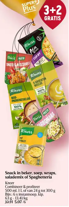 Delhaize Snack in beker, soep, wraps, salademix of Spaghetteria aanbieding