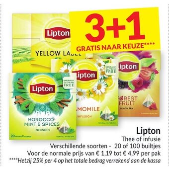 Intermarché Lipton Thee of infusie aanbieding
