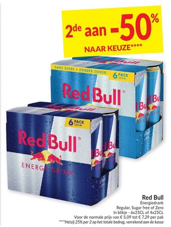 Intermarché Red Bull Energiedrank aanbieding