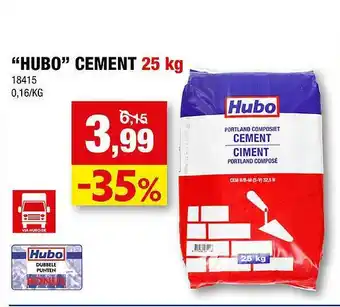 Hubo &quot;hubo&quot; Cement Aanbieding bij Hubo aanbieding