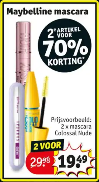 Kruidvat Maybelline mascara aanbieding