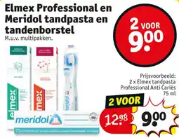 Kruidvat Elmex Professional en Meridol tandpasta en tandenborstel aanbieding