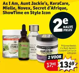 Kruidvat As I Am, Aunt Jackie's, KeraCare, Mielle, Novex, Secret d'Afrique, ShowTime en Style Icon aanbieding