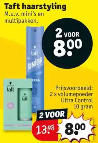 Kruidvat Taft haarstyling aanbieding