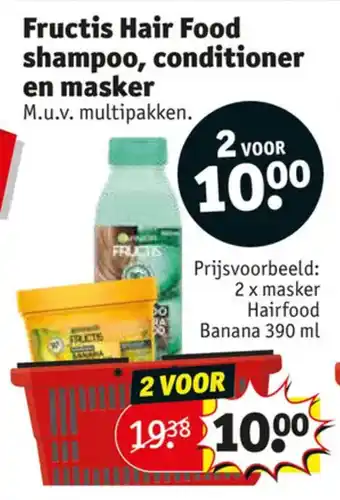 Kruidvat Fructis Hair Food shampoo, conditioner en masker aanbieding