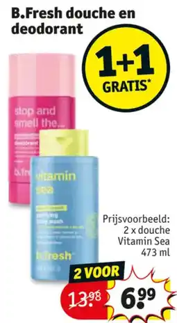 Kruidvat B.Fresh douche en deodorant aanbieding