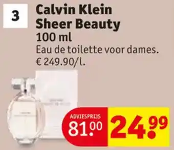 Kruidvat Calvin Klein Sheer Beauty aanbieding