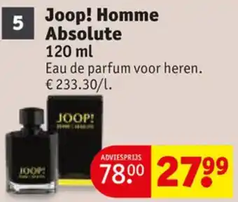 Kruidvat Joop! Homme Absolute aanbieding