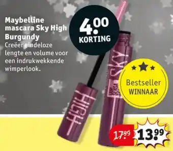 Kruidvat Maybelline mascara Sky High Burgundy aanbieding