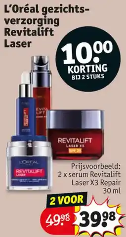 Kruidvat L'Oréal Gezichtsverzorging Revitalift Laser aanbieding