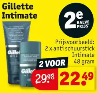 Kruidvat Gillette Intimate aanbieding