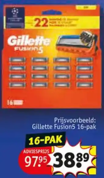 Kruidvat Gillette Fusion5 aanbieding