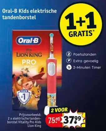 Kruidvat Oral-B Kids elektrische tandenborstel aanbieding