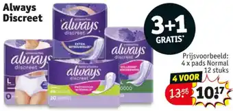 Kruidvat Always Discreet aanbieding