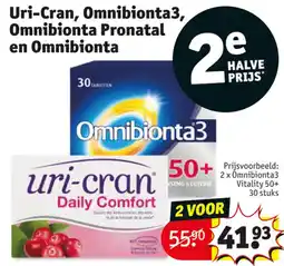 Kruidvat Uri-Cran, Omnibionta3, Omnibionta Pronatal en Omnibionta aanbieding