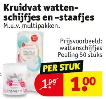 Kruidvat Kruidvat Wattenschijfjes en Staafjes aanbieding