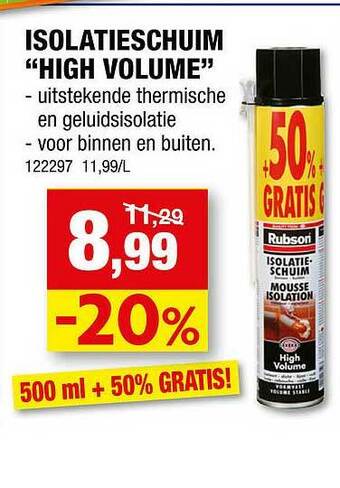 Hubo Isolatieschuim aanbieding
