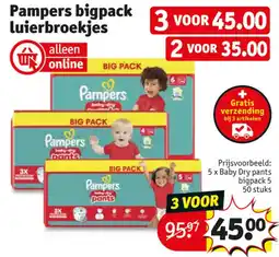 Kruidvat Pampers bigpack luierbroekjes aanbieding