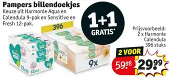 Kruidvat Pampers billendoekjes aanbieding