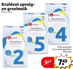 Kruidvat Kruidvat opvolg en groeimelk aanbieding