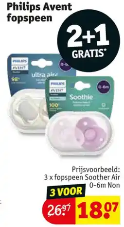 Kruidvat Philips Avent fopspeen aanbieding