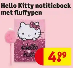 Kruidvat Hello Kitty notitieboek met Fluffypen aanbieding