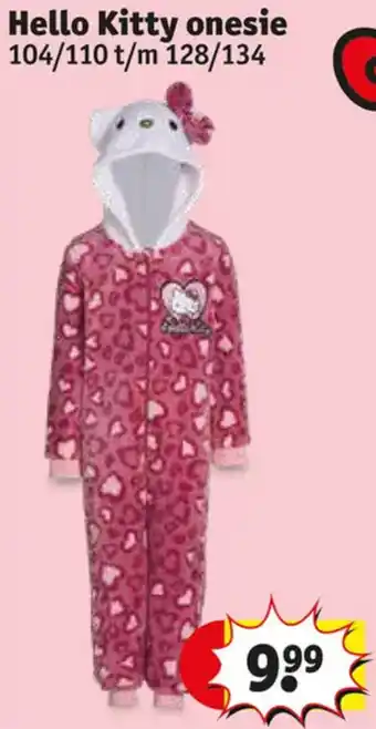 Kruidvat Hello Kitty onesie aanbieding