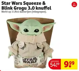 Kruidvat Star Wars Squeeze & Blink Grogu 3.0 knuffel aanbieding