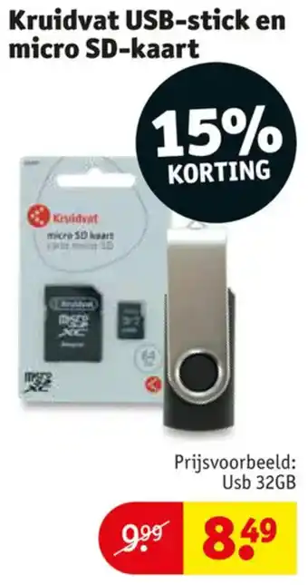 Kruidvat Kruidvat USB stick en micro SD kaart aanbieding