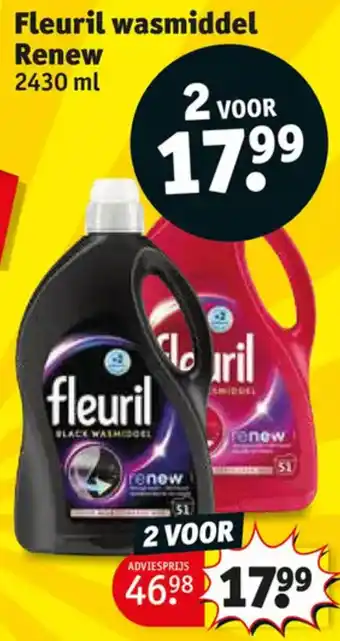 Kruidvat Fleuril wasmiddel Renew aanbieding