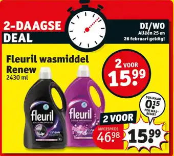 Kruidvat Fleuril wasmiddel Renew aanbieding