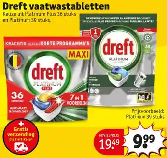 Kruidvat Dreft vaatwastabletten aanbieding