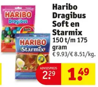 Kruidvat Haribo Dragibus Soft en Starmix aanbieding