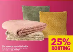 Xenos Alle kussens en plaids blokje aanbieding