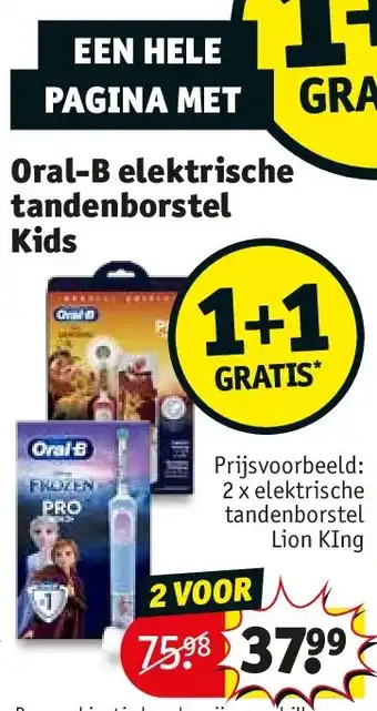 Kruidvat Oral-B elektrische tandenborstel Kids aanbieding