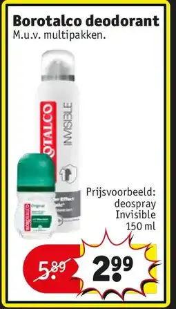 Kruidvat Borotalco deodorant aanbieding