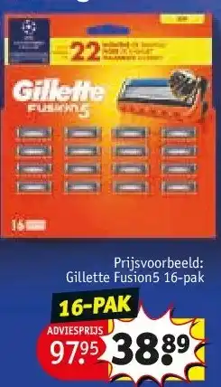 Kruidvat Gillette Fusion5 16-pak aanbieding