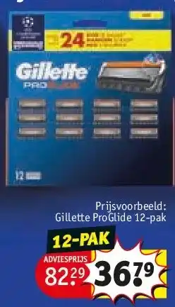 Kruidvat Gillette ProGlide 12-pak aanbieding