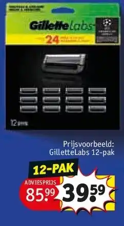 Kruidvat Prijsvoorbeeld: GilletteLabs 12-pak aanbieding