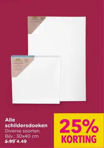 Xenos Alle Schildersdoeken aanbieding