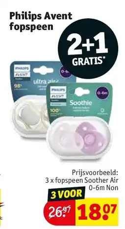 Kruidvat Philips Avent Nûby fopspeen aanbieding