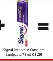 Kruidvat Signal Integral 8 Complete tandpasta 75 ml aanbieding