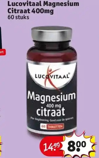 Kruidvat Lucovitaal Magnesium Citraat 400mg aanbieding