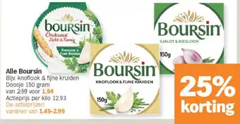 Albert Heijn Alle Boursin aanbieding