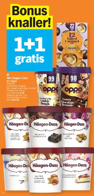 Albert Heijn Alle Häagen-Dazs en Oppo aanbieding