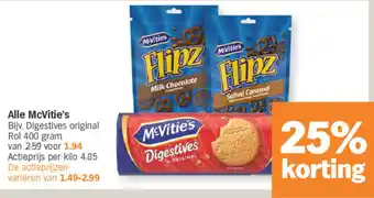 Albert Heijn Alle McVitie's aanbieding