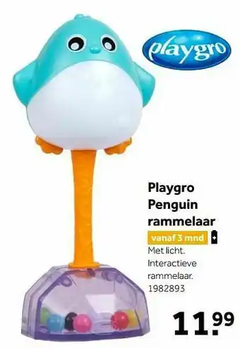 Playgro penguin rammelaar