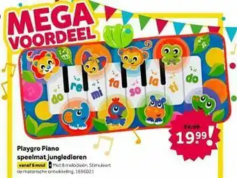 Playgro piano speelmat jungledieren